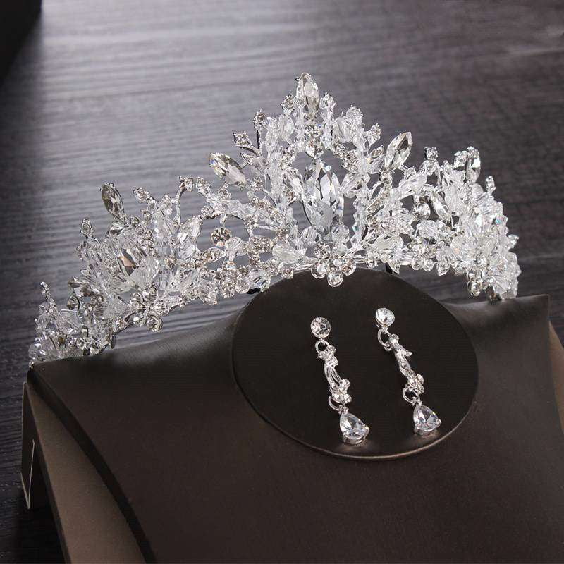 Bridal Tiara Elegance, Sparkling Birthday Crown, White Wedding Accessories - available at Sparq Mart