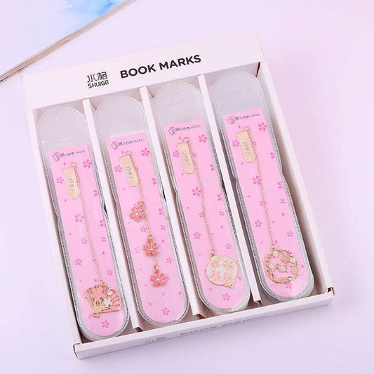 Alloy Bookmark Gift, Cherry Blossom Bookmark, Elegant Stationery Bookmark - available at Sparq Mart