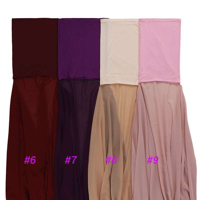 chiffon scarf set, ladies elegant turban, muslim turban scarf - available at Sparq Mart