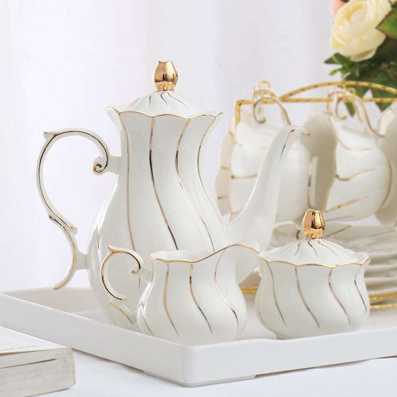 Ceramic Pot Collection, Elegant Tea Set, Gold Coffee Set - available at Sparq Mart