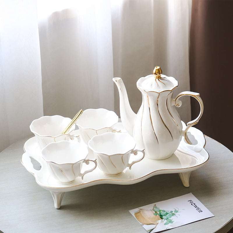 Ceramic Pot Collection, Elegant Tea Set, Gold Coffee Set - available at Sparq Mart