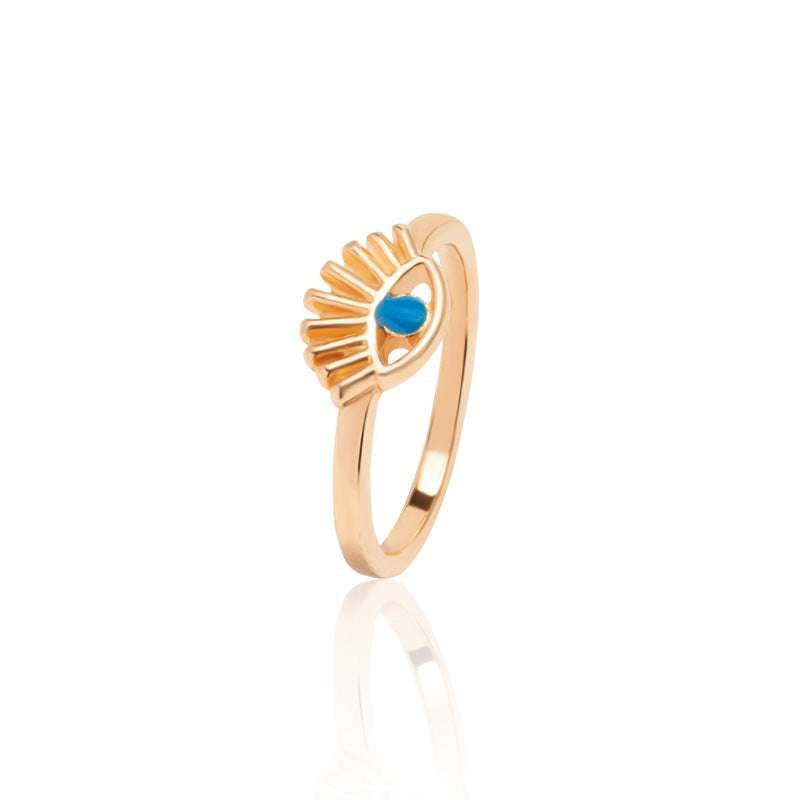 Gold-Plated Cocktail Ring, Star Design Ring, Trendy Ladies Ring - available at Sparq Mart