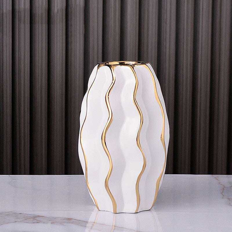 Ceramic Flower Vase, Elegant Vase Decor, Handcrafted Decorative Vase - available at Sparq Mart