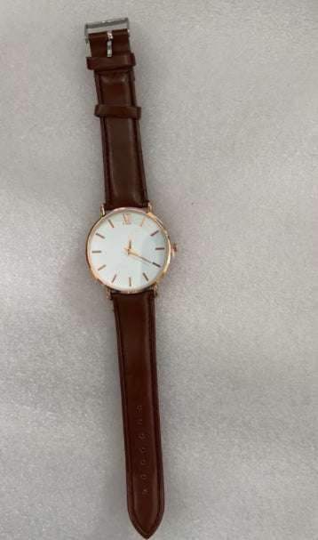 Fashionable Quartz Timepiece, Leather Strap Watch, Quartz Dress Watch - available at Sparq Mart