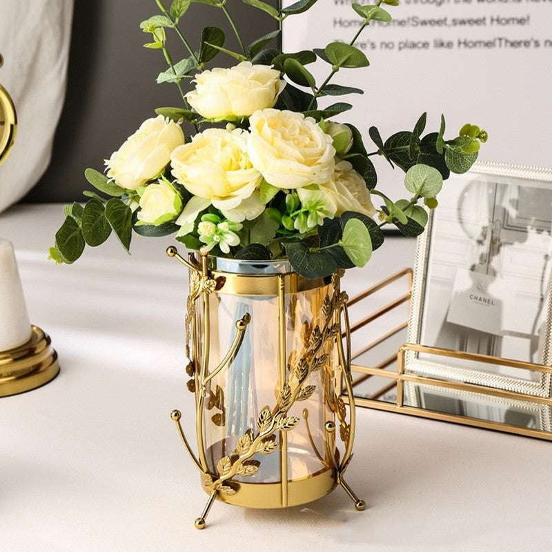 decorative metal vase, luxury vase decor, stylish ornament vase - available at Sparq Mart