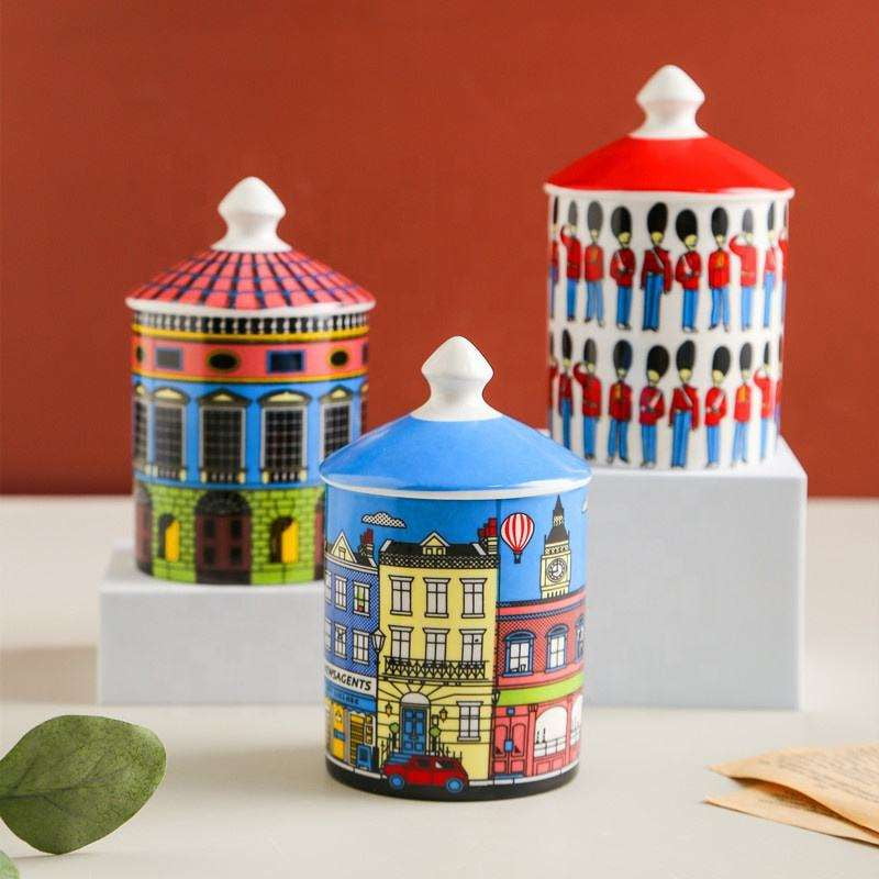 Aromatherapy Candle Decor, Colorful Porcelain Jar, Italian Style Candlestick - available at Sparq Mart