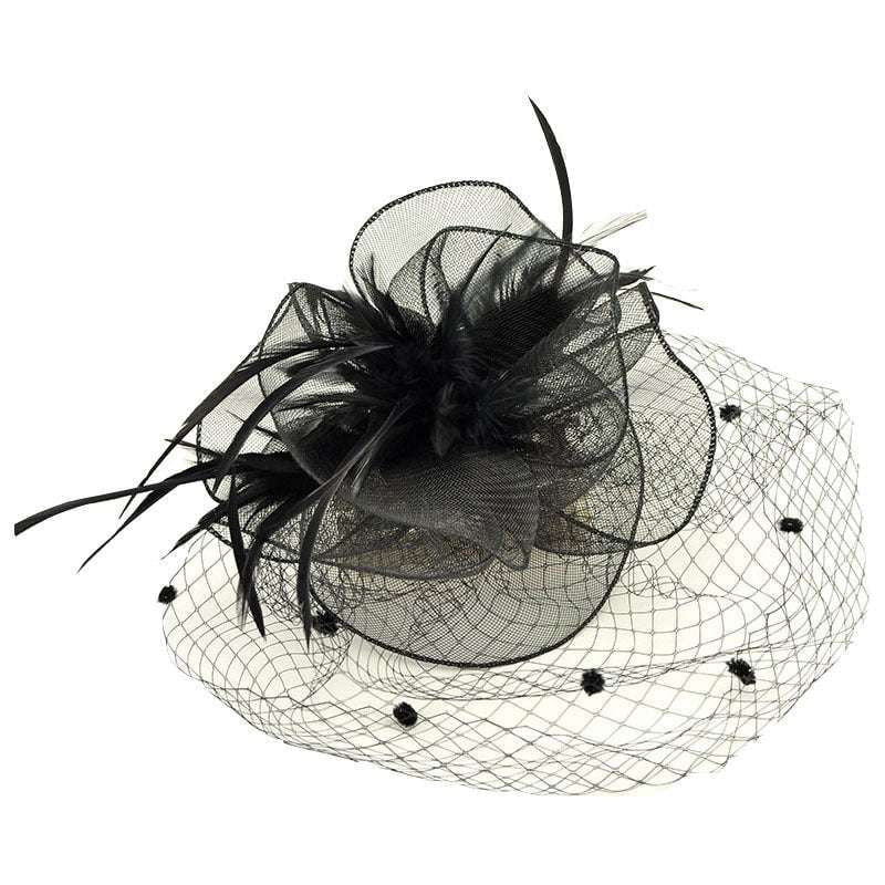 British Veil Hat, Elegant Veil Hat, Retro Top Hat - available at Sparq Mart