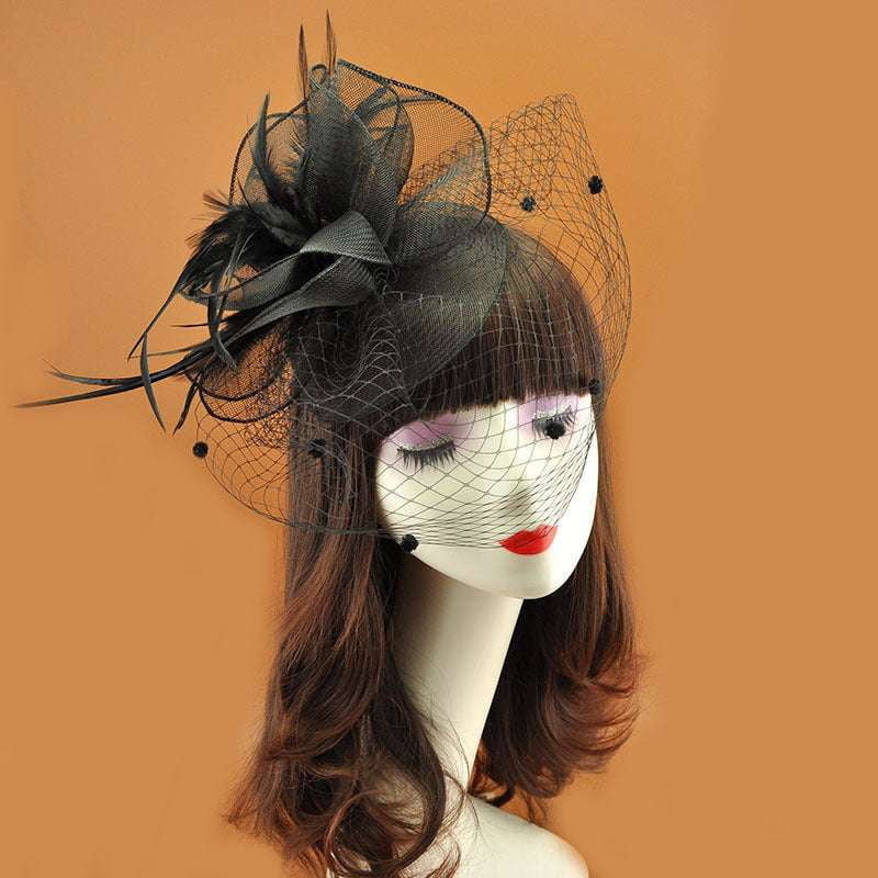 British Veil Hat, Elegant Veil Hat, Retro Top Hat - available at Sparq Mart