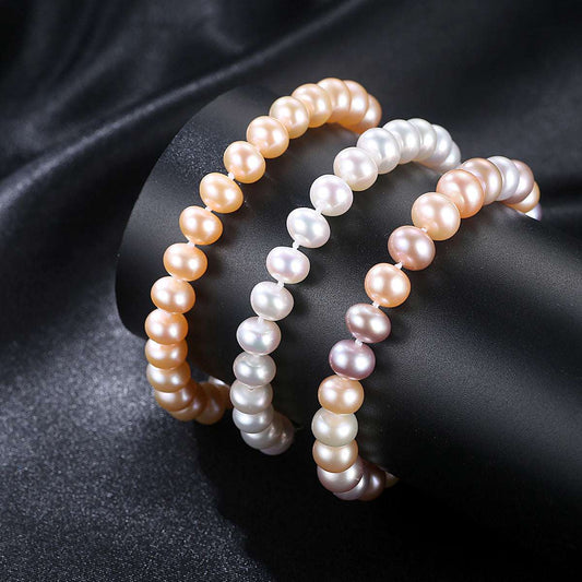 Elegant pearl bracelet, freshwater pearl bracelet, S925 silver bracelet - available at Sparq Mart
