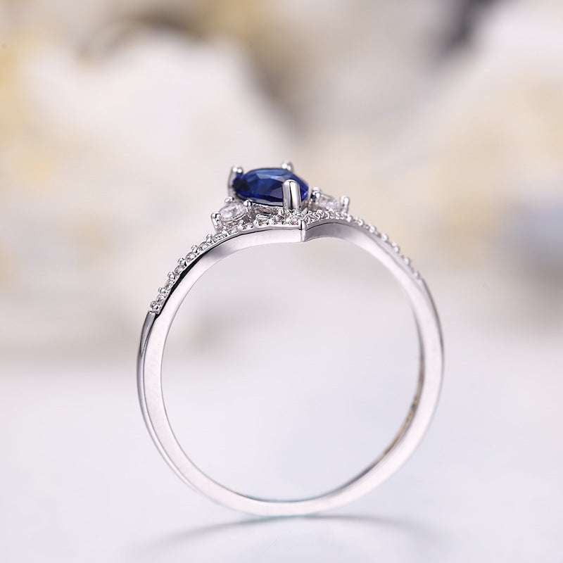 Elegant Gemstone Rings, Ladies Statement Jewelry, Sapphire Drop Ring - available at Sparq Mart