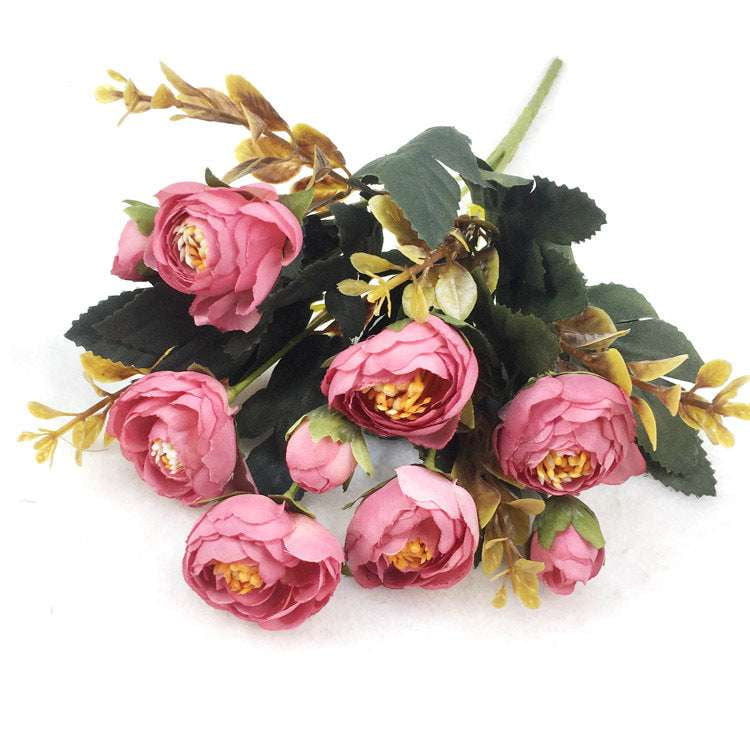 Artificial Flower Display, Camellia Table Decor, Silk Rose Centerpiece - available at Sparq Mart