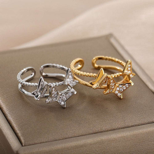 Adjustable Ring Bracelet, Elegant Arm Jewelry, Gold Zircon Bracelet - available at Sparq Mart