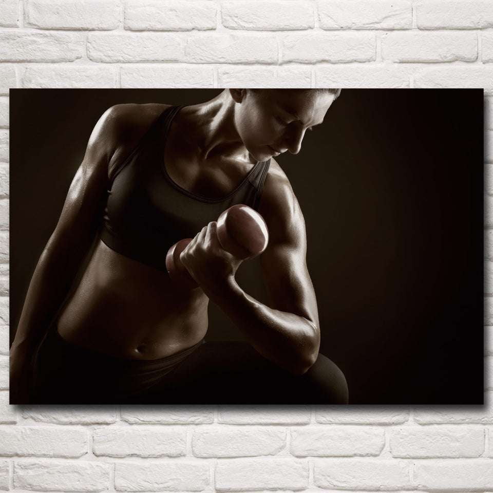 Fitness Motivation Art, Home Gym Decor, Women’s Weightlifting Poster - available at Sparq Mart