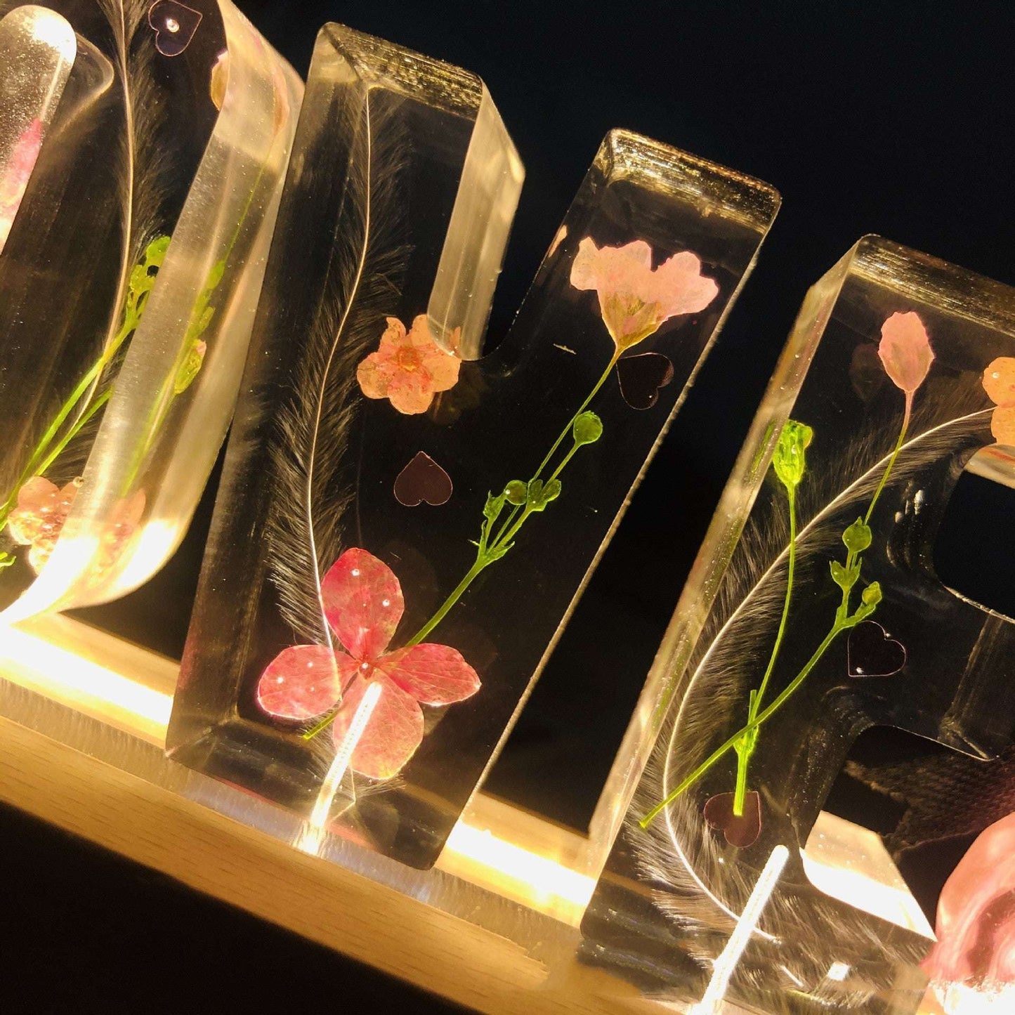 Crystal Night Light, Immortal Flower Lamp, Resin Flower Decor - available at Sparq Mart