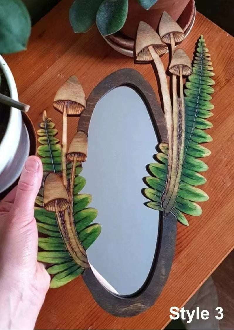 Decorative Outdoor Mirrors, Enchanted Forest Decor, Mushroom Garden Mirror - available at Sparq Mart