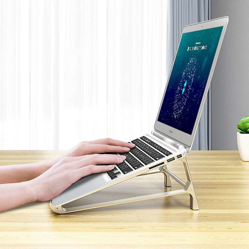 Adjustable Laptop Holder, Aluminum Notebook Stand, Ergonomic Computer Riser - available at Sparq Mart