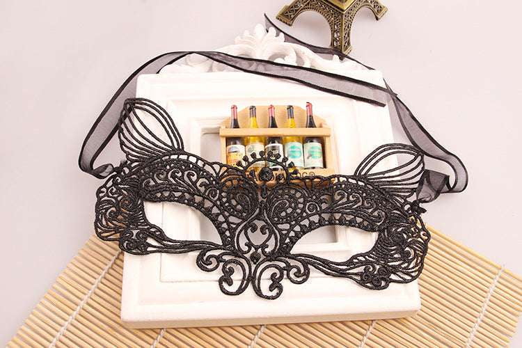 Elegant Party Accessory, Handmade Lace Mask, Mysterious Eye Mask - available at Sparq Mart