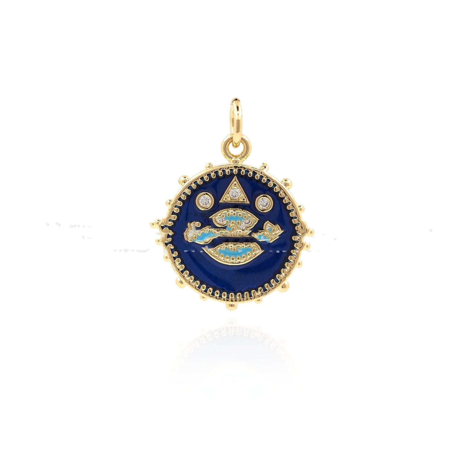 Eye-Shaped Pendant Necklace, Gold-Plated Eye Pendant, Trendy Pendant Jewelry Online - available at Sparq Mart