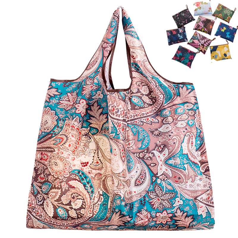 Collapsible shopping bag, Ladies reusable bag, Stylish grocery bag - available at Sparq Mart