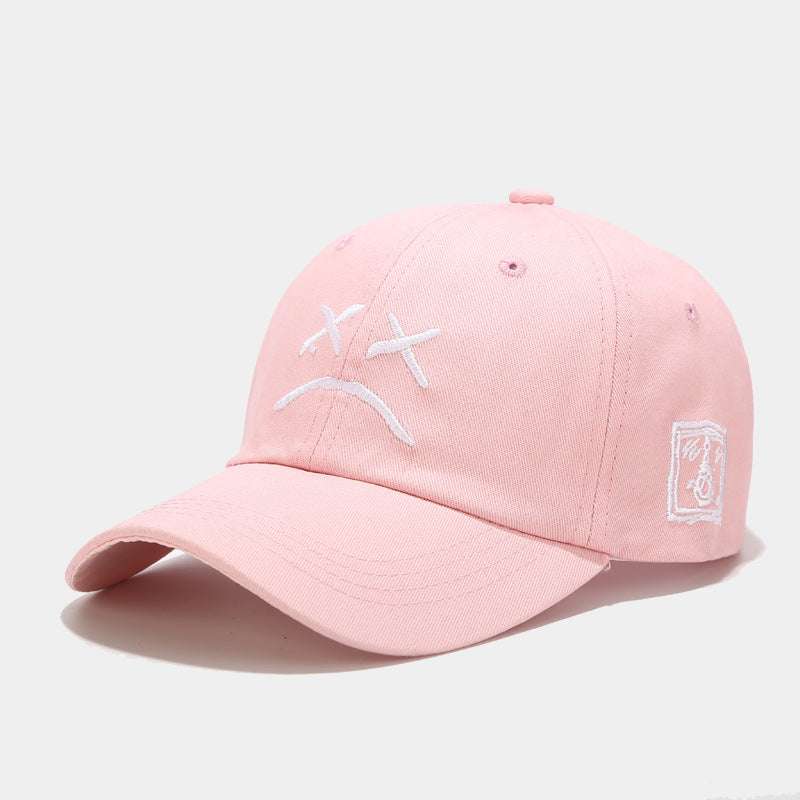 Crying Face embroidery, Fashionable baseball hats, Sun protection - available at Sparq Mart