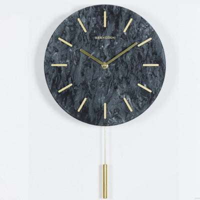 Creative Marble Clock, Mute Bedroom Clock, Nordic Wall Clock - available at Sparq Mart