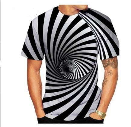 European American Fashion, Fashionable Striped T-shirt, Trendy Designs - available at Sparq Mart