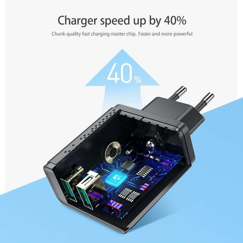 Durable Phone Charger, Fast Charging Adapter, Mobile Charger 2.4A - available at Sparq Mart