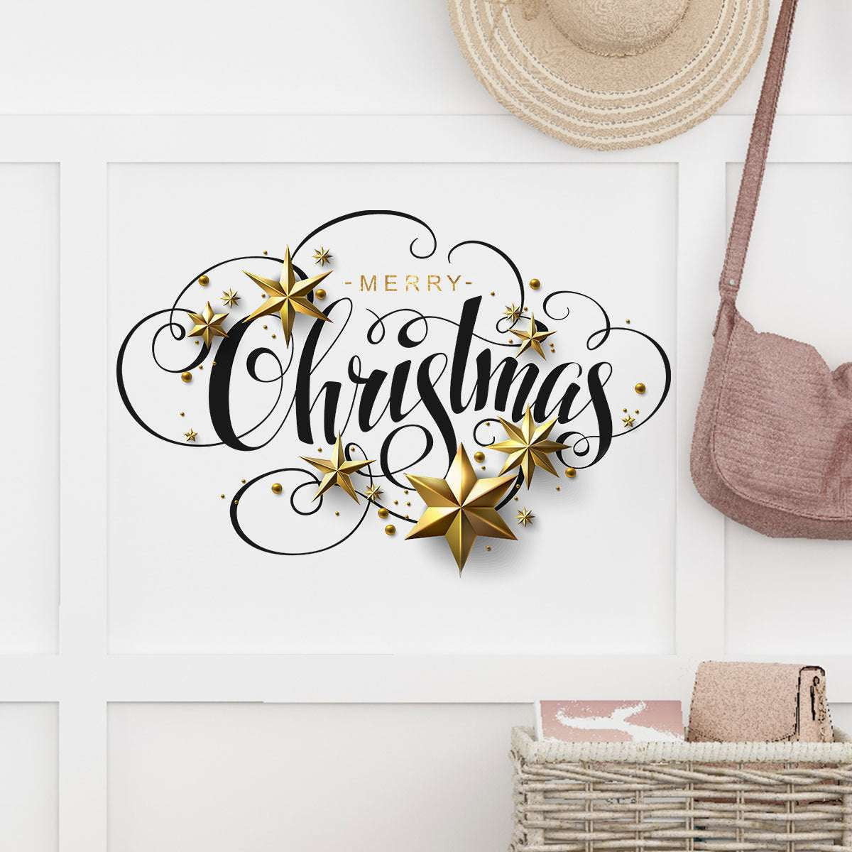 Christmas wall decals, festive window stickers, holiday decor accents - available at Sparq Mart