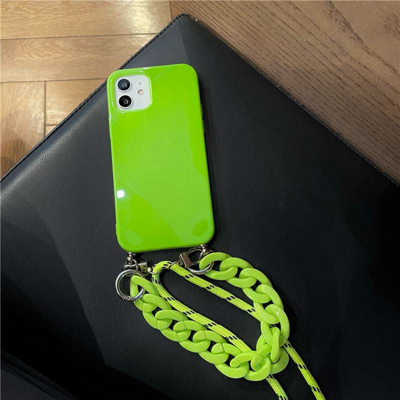 Fluorescent iPhone Case, Green Silicone Case, iPhone XS Case - available at Sparq Mart