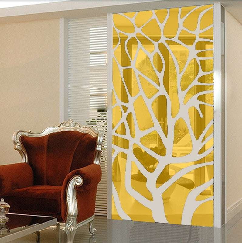 acrylic mirror decor, decorative mirror stickers, geometric wall mirror - available at Sparq Mart