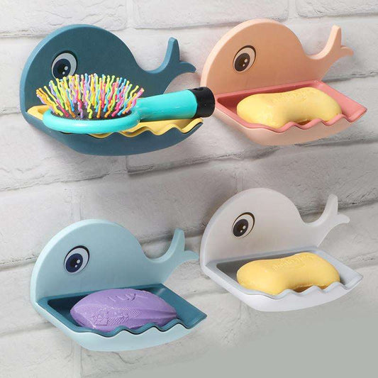 cute drain shelf, organized wall shelf, whale suction cup shelf - available at Sparq Mart