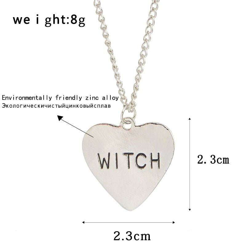 gothic heart necklace, halloween jewelry gifts, unique punk accessories - available at Sparq Mart