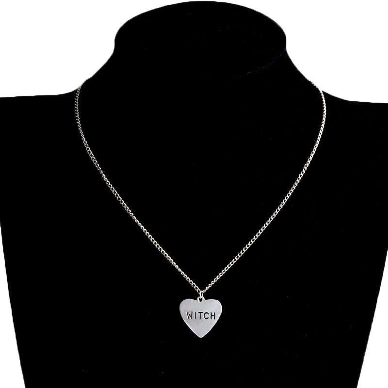 gothic heart necklace, halloween jewelry gifts, unique punk accessories - available at Sparq Mart