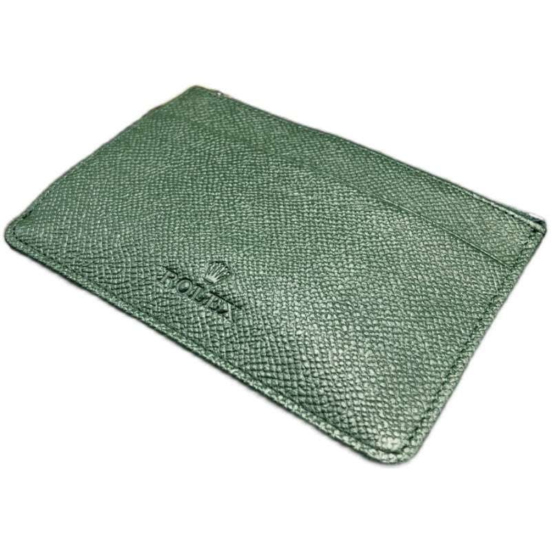 cowhide card holder, green coin purse, leather coin case - available at Sparq Mart