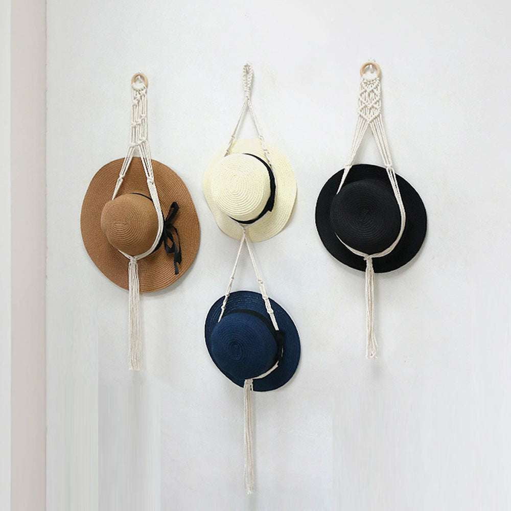 Hand-woven Wall Art, Nordic Tapestry Decor, Unique Hat Decoration - available at Sparq Mart