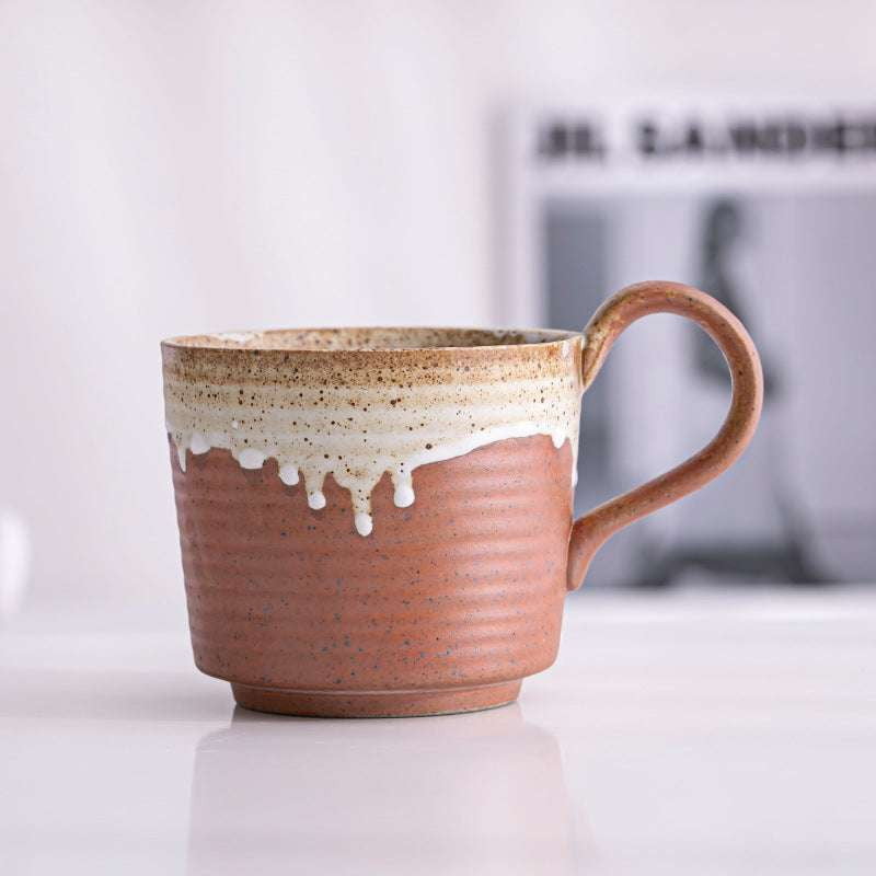 handmade ceramic cup, Japanese stoneware mug, retro coffee cup - available at Sparq Mart