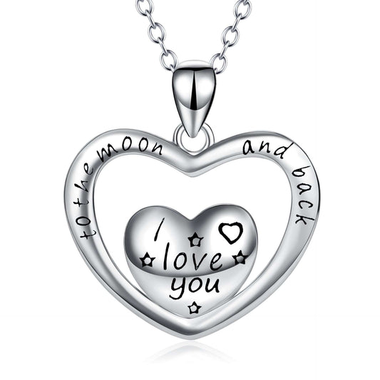 Heart Shape Pendant, Sparq Mart, Sterling Silver Necklace - available at Sparq Mart