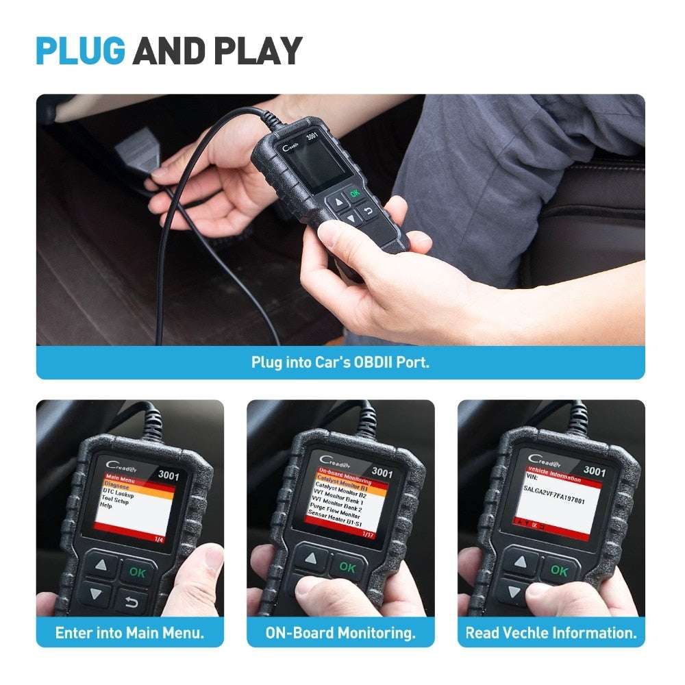 Auto Scan Tool, Code Reader CR3001 X431 3001 - available at Sparq Mart