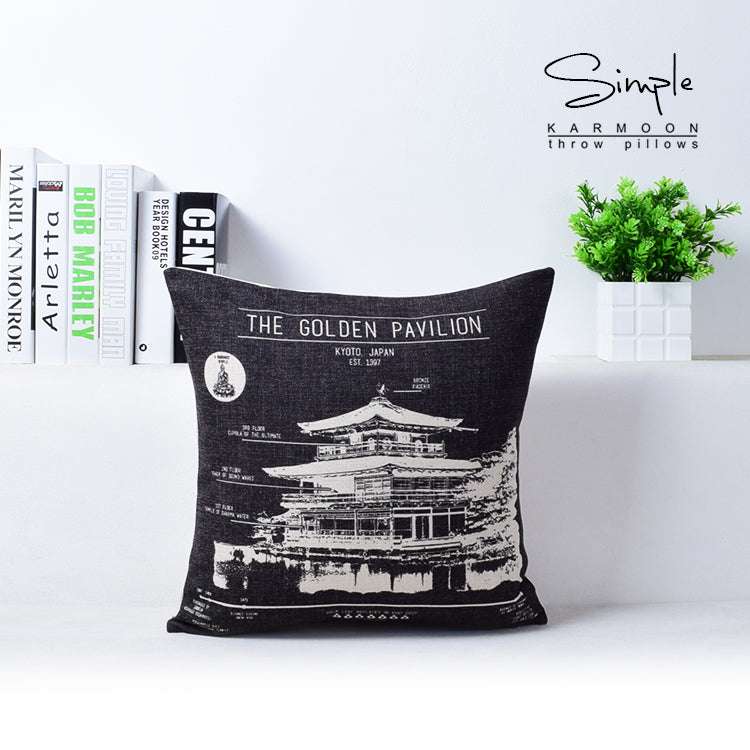 43x43cm Size, Cotton Linen Cushion, Simple Style Pillowcase - available at Sparq Mart