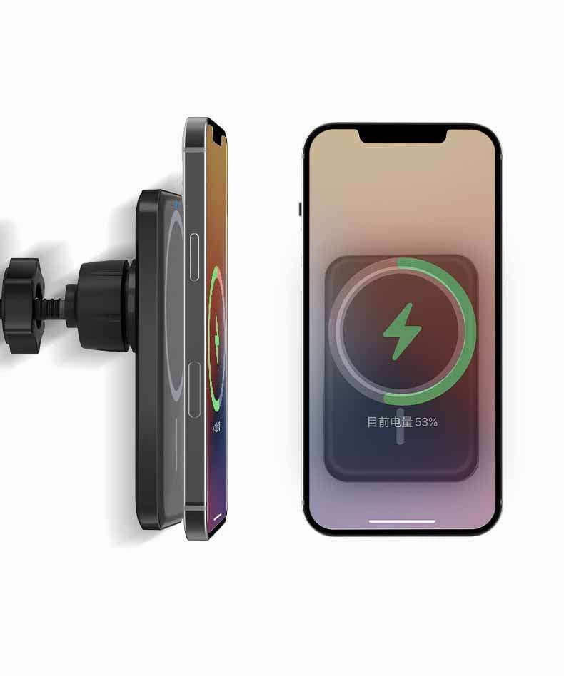 Car Magnetic Charger, Magnetic Suction Bracket, Wireless Charger Navigation - available at Sparq Mart