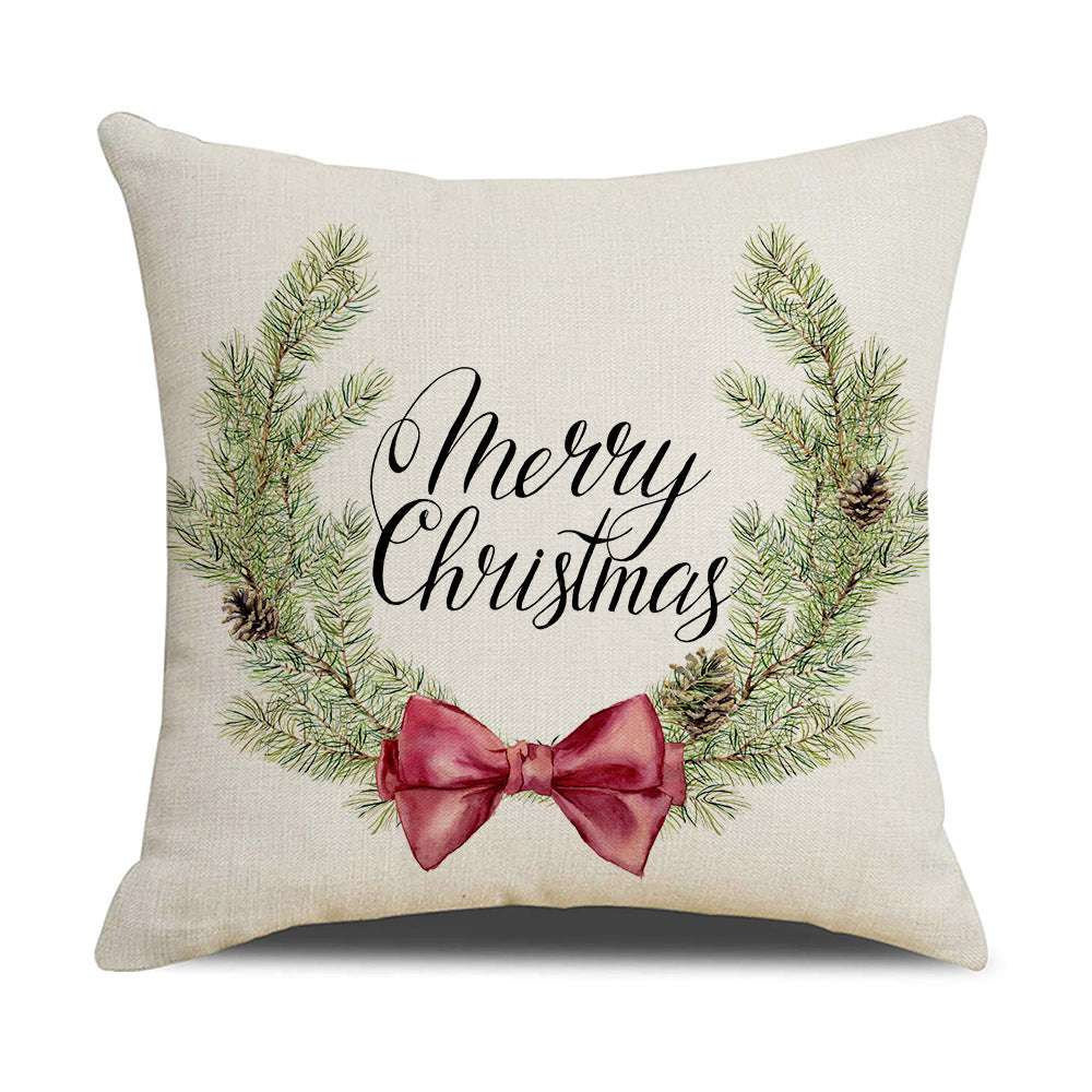 Linen Christmas Pillow, Printed Watercolor Pillow, Wholesale Christmas Pillow - available at Sparq Mart