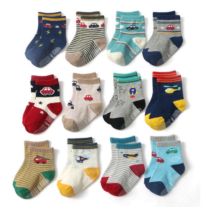 Kids cotton socks, Non-slip floor socks, Polka dot socks - available at Sparq Mart