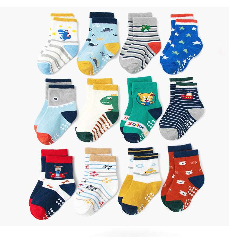 Kids cotton socks, Non-slip floor socks, Polka dot socks - available at Sparq Mart