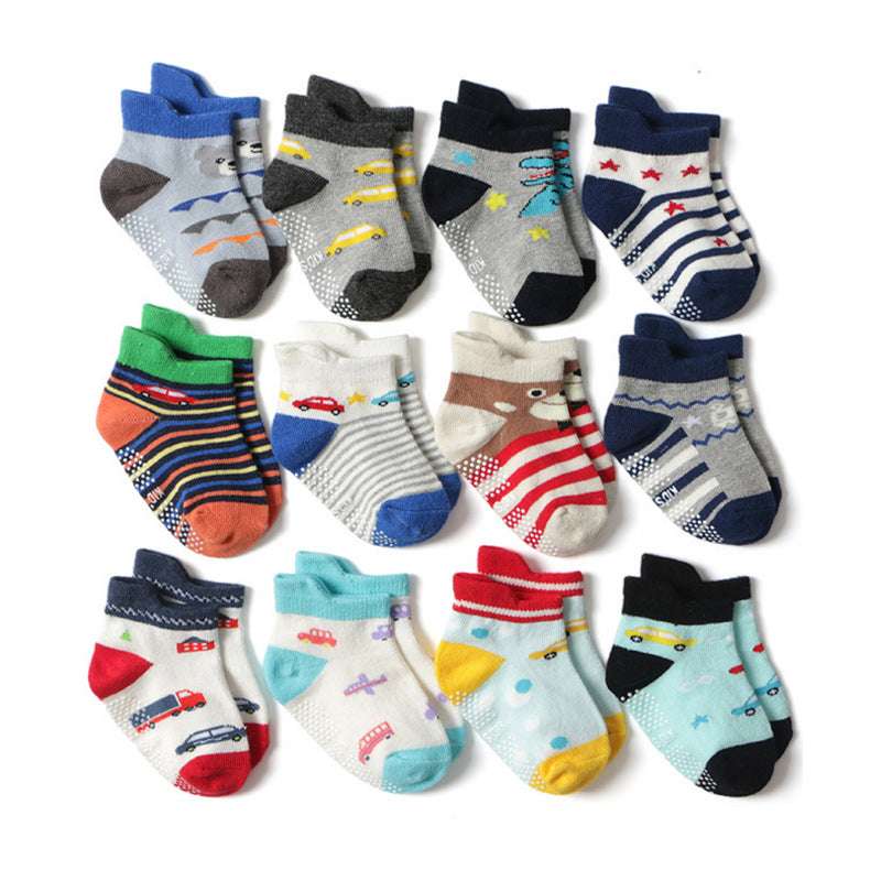 Kids cotton socks, Non-slip floor socks, Polka dot socks - available at Sparq Mart