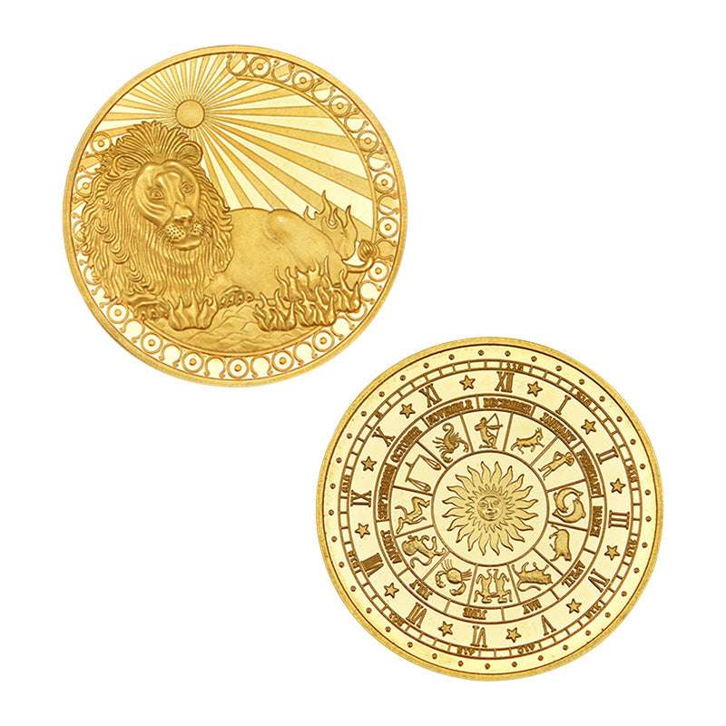 Commemorative Coin, Gold Constellation Coin, Metal Crafts - available at Sparq Mart