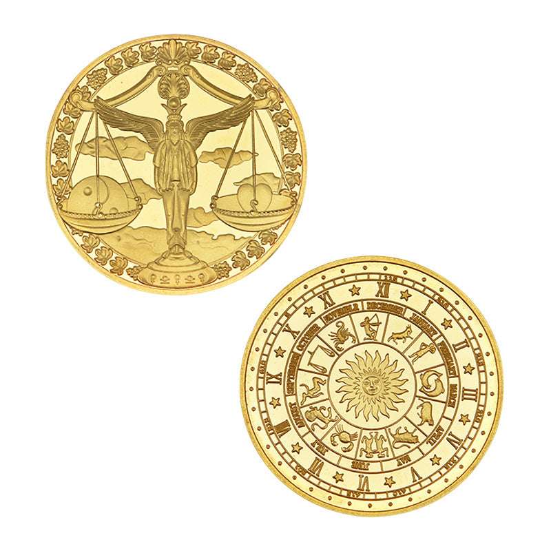 Commemorative Coin, Gold Constellation Coin, Metal Crafts - available at Sparq Mart