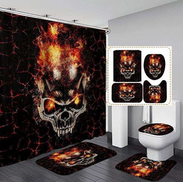 Halloween Shower Curtain, Polyester Shower Curtain, Waterproof Shower Curtain - available at Sparq Mart