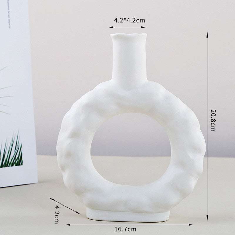 home decoration, Ins plain ceramic vase, special shaped - available at Sparq Mart