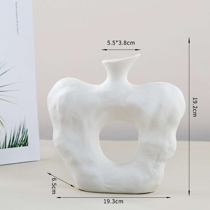 home decoration, Ins plain ceramic vase, special shaped - available at Sparq Mart