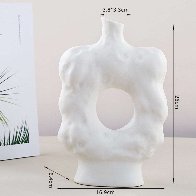 home decoration, Ins plain ceramic vase, special shaped - available at Sparq Mart